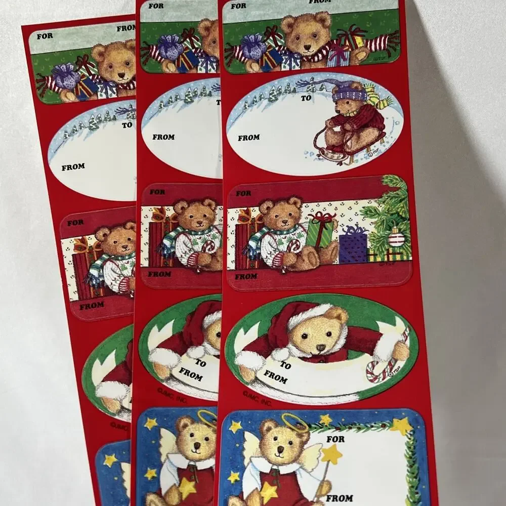 Vintage & Modern Christmas Gift Stickers Tags Labels 250+ Bears Cats Santa +more